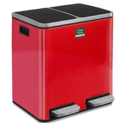 Poubelle Félix Système de séparation Rouge framboise 2 x 15 litres -30 litres - Floordirekt