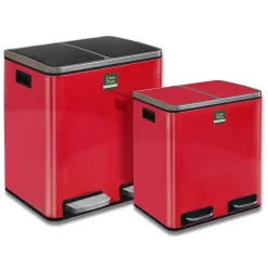 Poubelle Félix Système de séparation Rouge framboise 2 x 15 litres -30 litres - Floordirekt