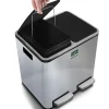 Poubelle Félix Système de séparation Acier inoxydable 2 x 15 litres -30 litres - Floordirekt