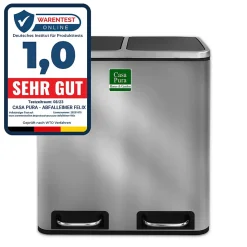 Poubelle Félix Système de séparation Acier inoxydable 2 x 15 litres -30 litres - Floordirekt