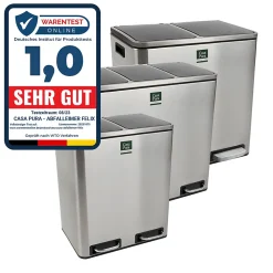Poubelle Félix Système de séparation Acier inoxydable 2 x 15 litres -30 litres - Floordirekt