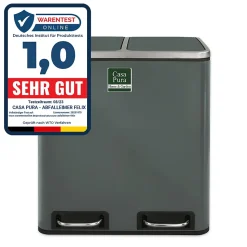 Poubelle Félix Système de séparation Anthracite 2 x 15 litres -30 litres - Floordirekt