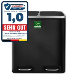 Poubelle Félix Système de séparation Noir 2 x 30 litres -60 litres - Floordirekt