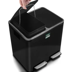 Poubelle Félix Système de séparation Noir 2 x 30 litres -60 litres - Floordirekt