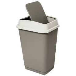 Poubelle 50L en plastique taupe - Beige- 5five
