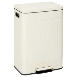 Poubelle Nova avec Pedale 2x30L Beige 45,5x36,5x67 cm - Beige- 5five