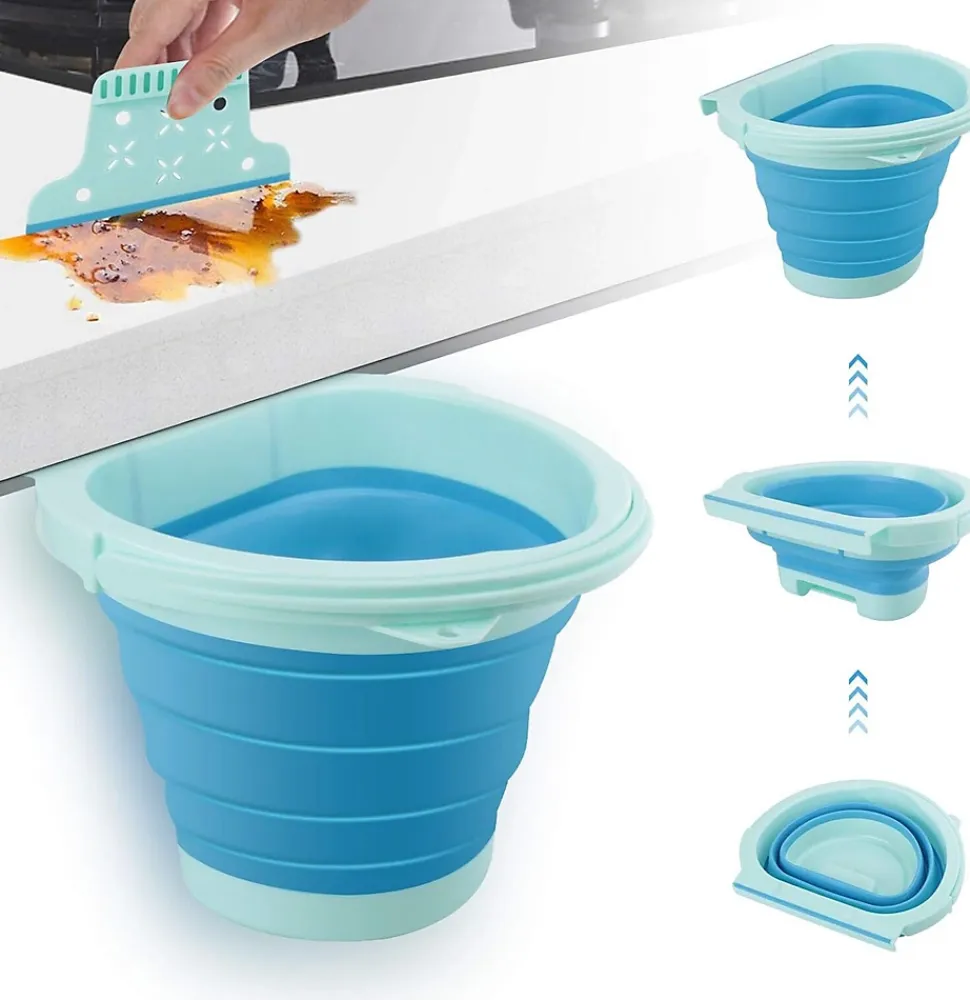 Poubelle Pliable Cuisine de 4L bleu