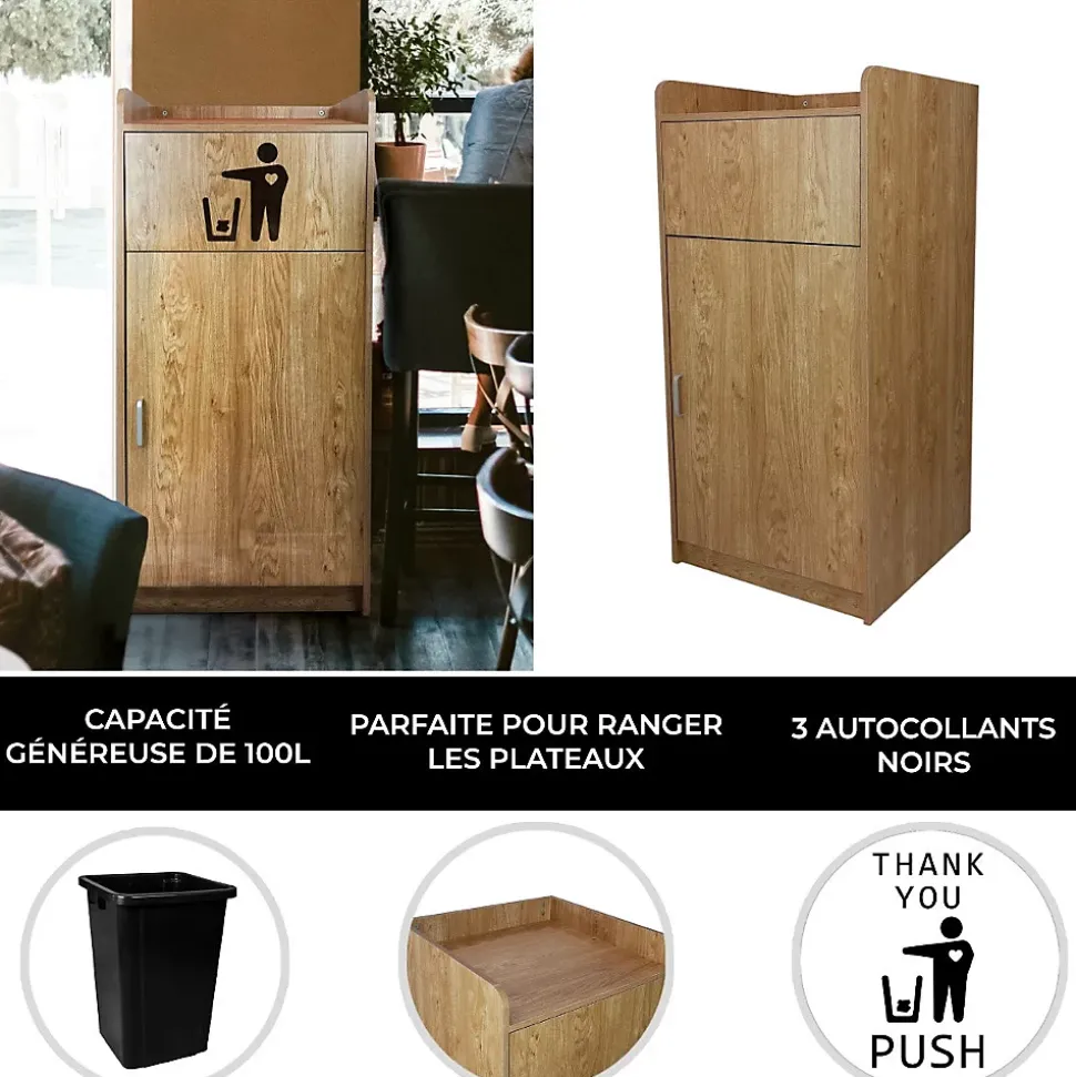 Poubelle Porte-Plateau Erable - 100L