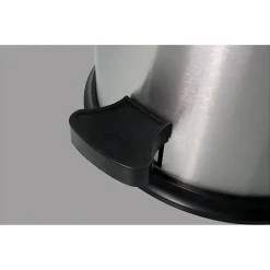 Poubelle professionnelle à pédale en acier 52 litres - Argent