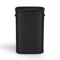 Poubelle push inox PORTLAND noir 60L