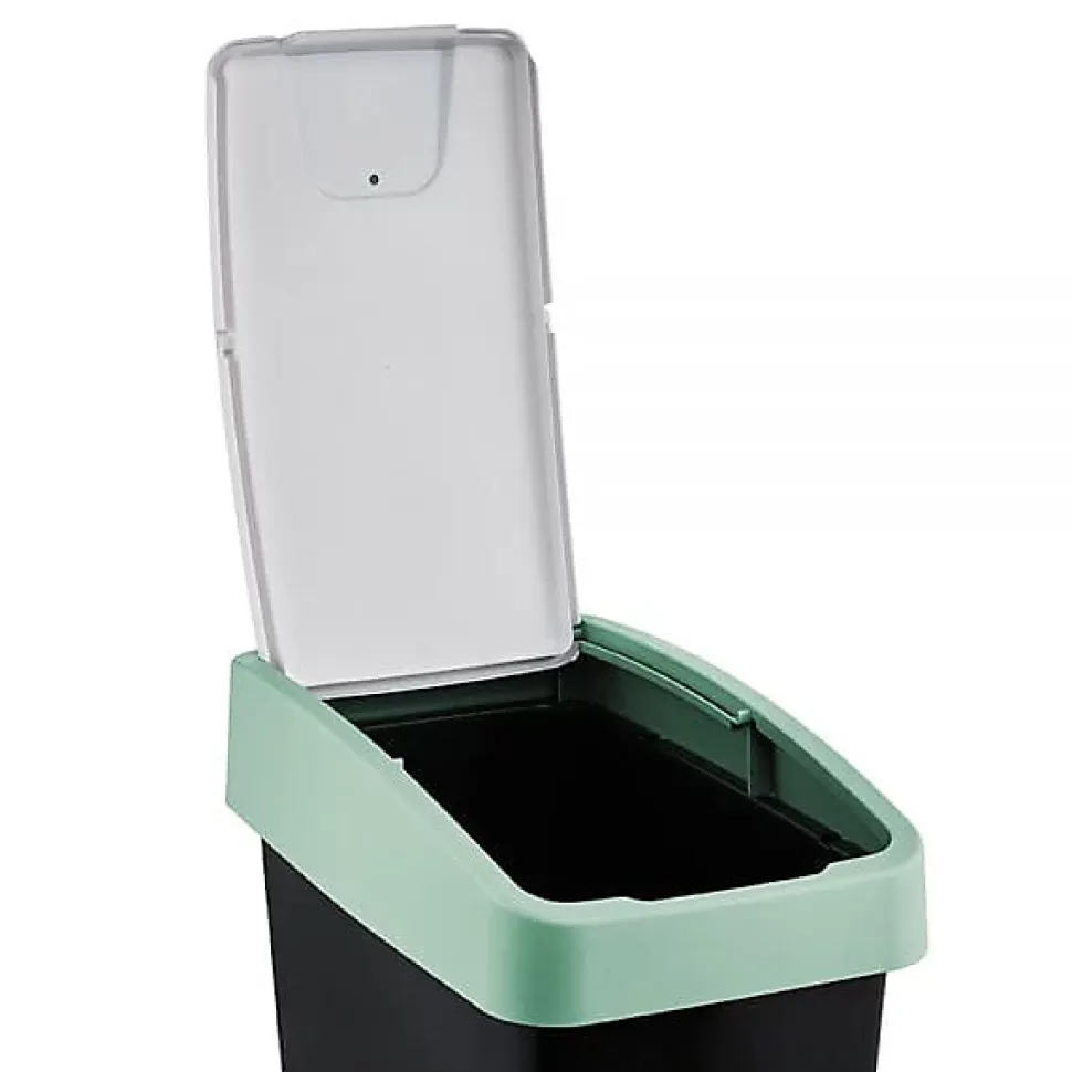 Poubelle Rectangulaire à couvercle basculant 25 litres - Vert