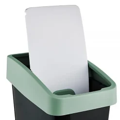 Poubelle Rectangulaire à couvercle basculant 25 litres - Vert