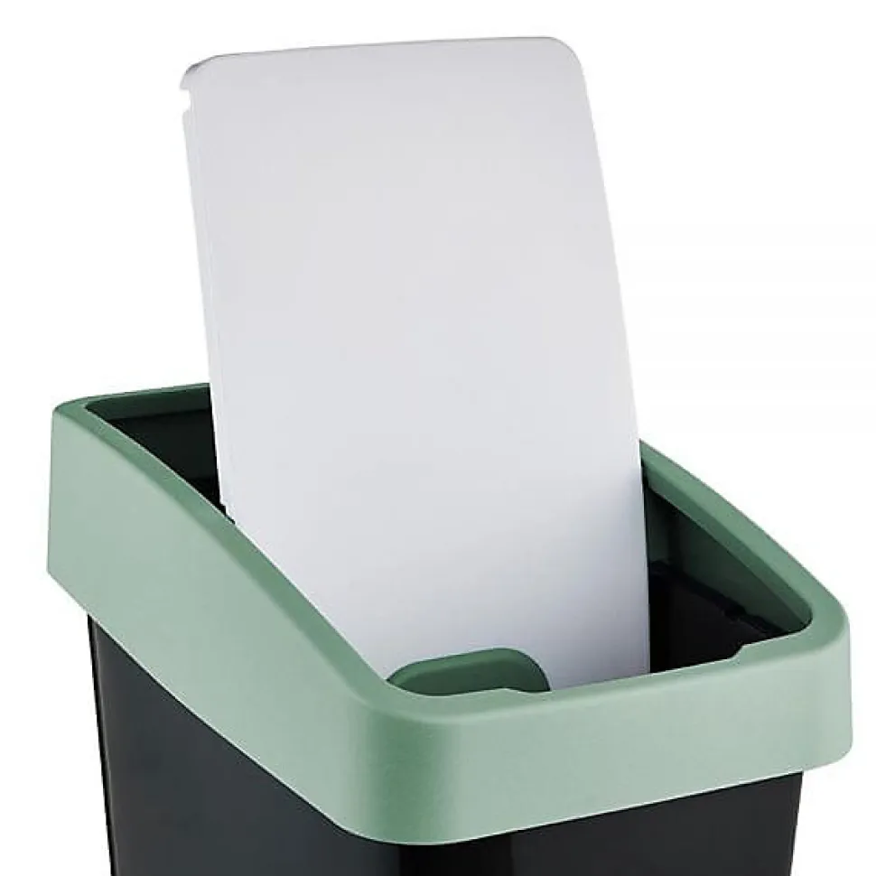 Poubelle Rectangulaire à couvercle basculant 25 litres - Vert