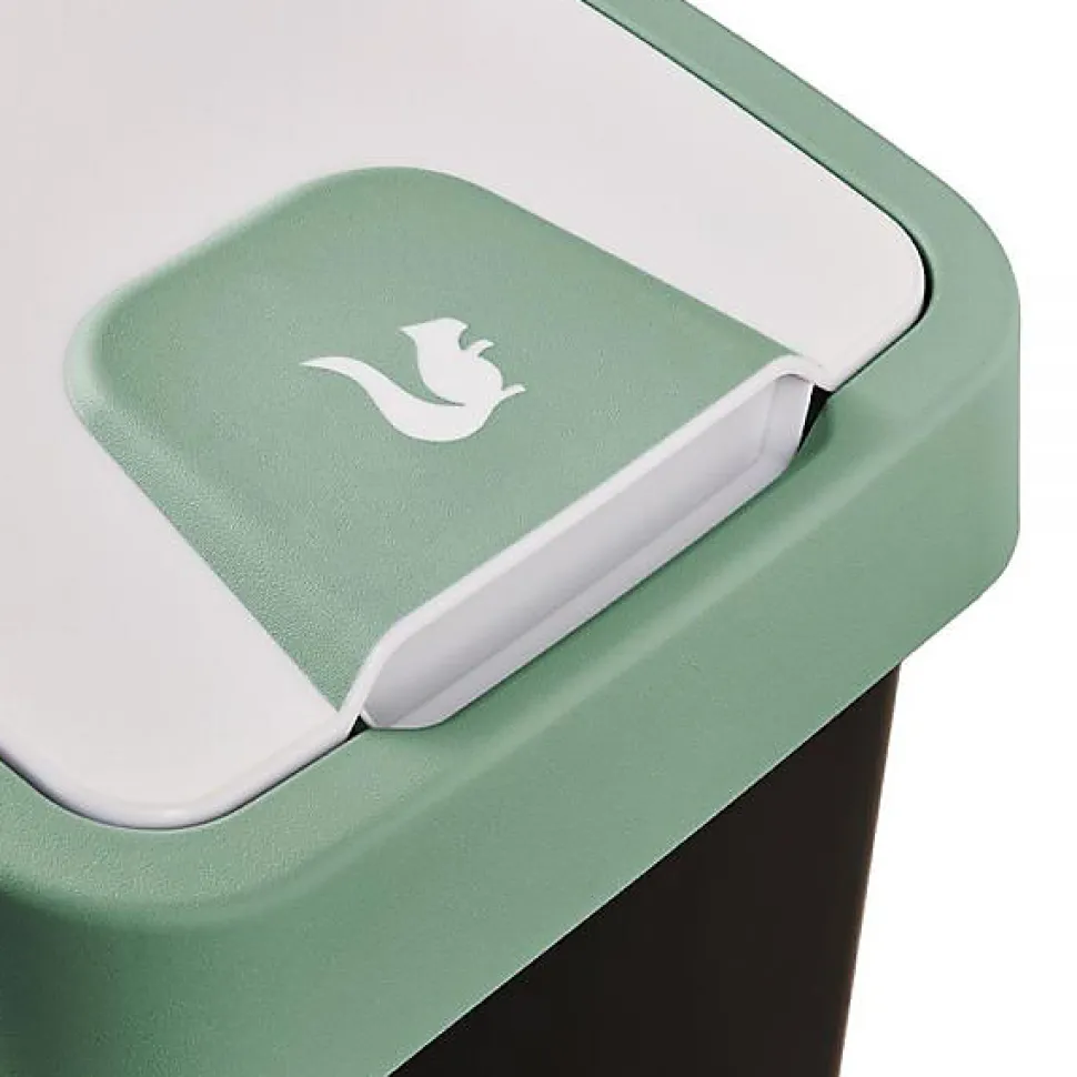 Poubelle Rectangulaire à couvercle basculant 25 litres - Vert