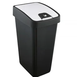 Poubelle Rectangulaire à couvercle basculant 45 litres - Blanc