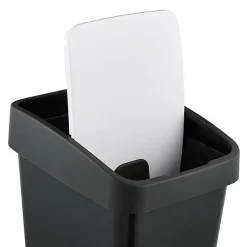 Poubelle Rectangulaire à couvercle basculant 45 litres - Blanc