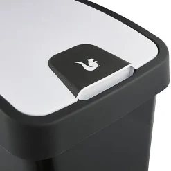 Poubelle Rectangulaire à couvercle basculant 45 litres - Blanc