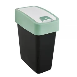Poubelle Rectangulaire à couvercle basculant 10 litres - Vert