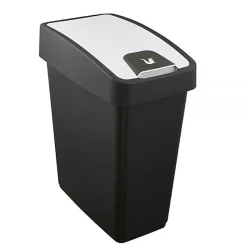 Poubelle Rectangulaire à couvercle basculant 25 litres - Blanc