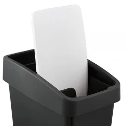 Poubelle Rectangulaire à couvercle basculant 25 litres - Blanc