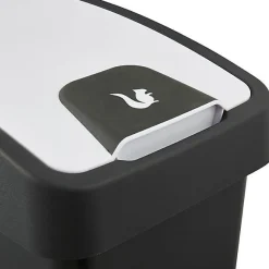 Poubelle Rectangulaire à couvercle basculant 25 litres - Blanc