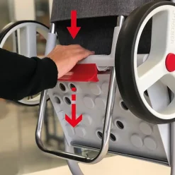 Poussette de marché 2 roues 53l noire Rolser COH014-1023 mf com 8 black tube polar tweed