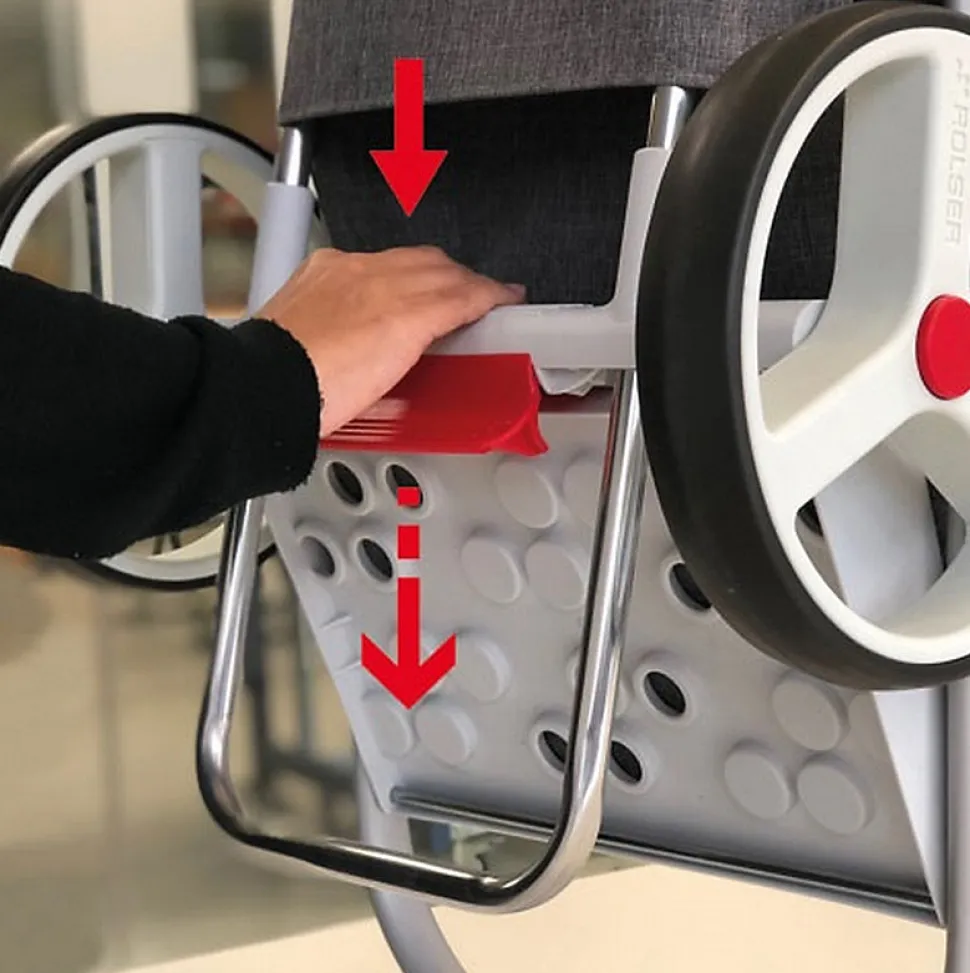 Poussette de marché 2 roues 53l noire Rolser COH014-1023 mf com 8 black tube polar tweed