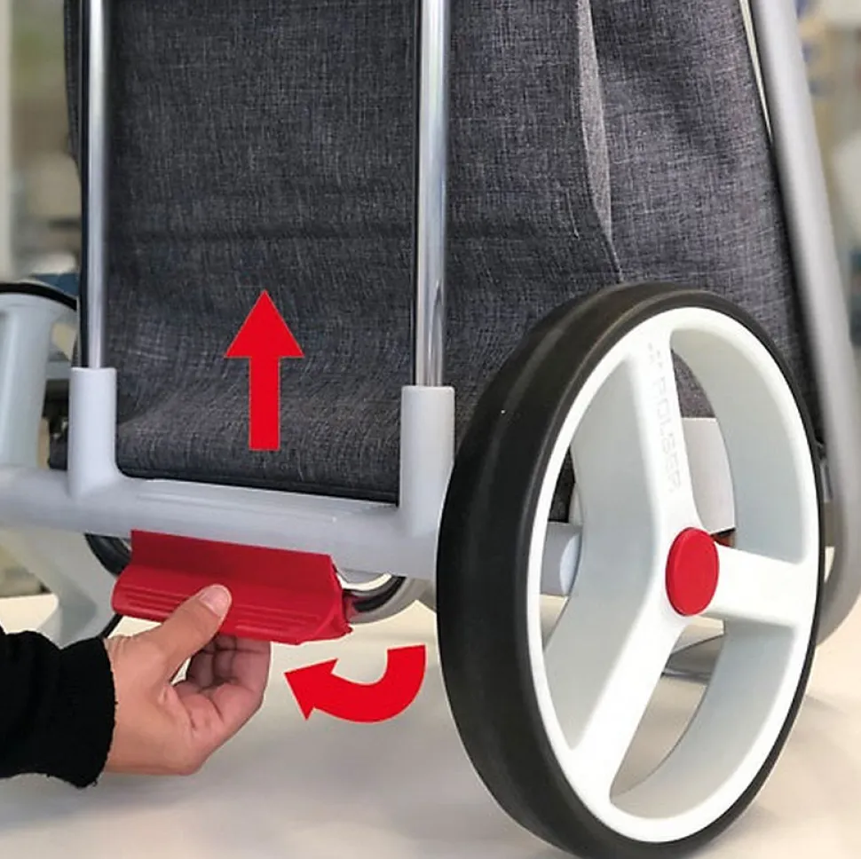 Poussette de marché 2 roues 53l noire Rolser COH014-1023 mf com 8 black tube polar tweed