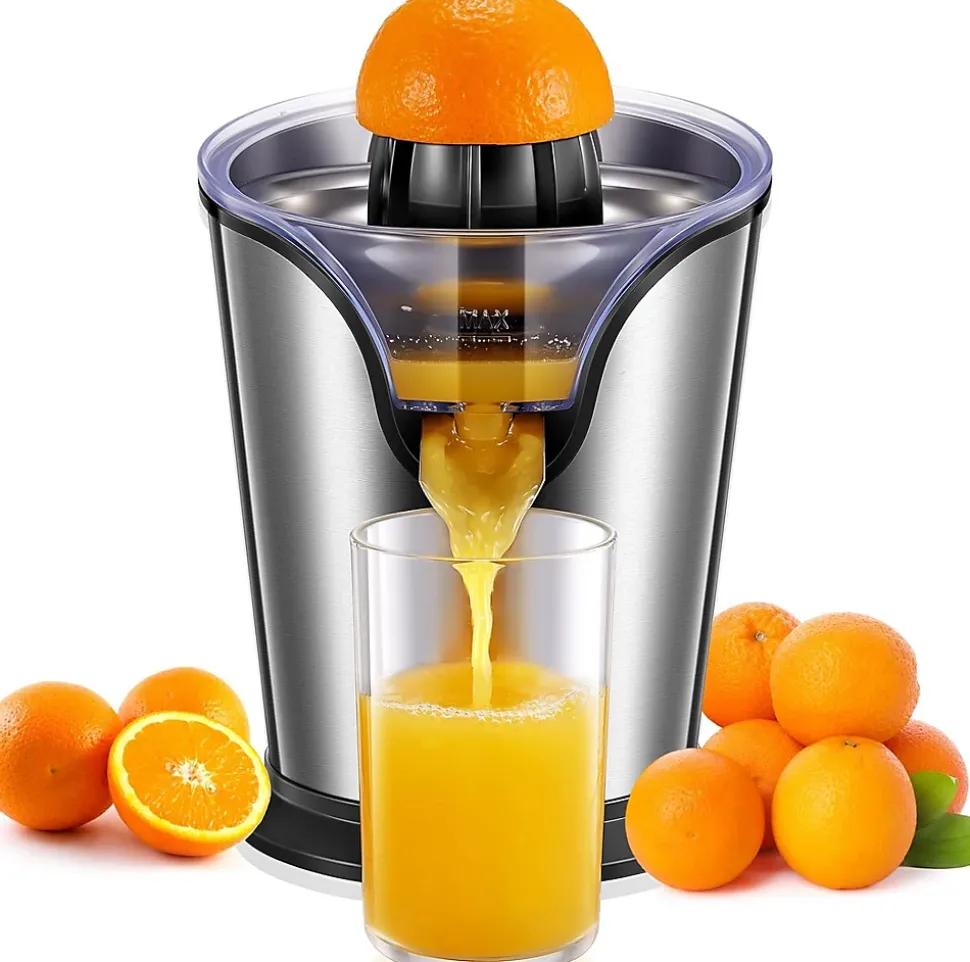 Presse Agrumes Electrique avec 2 Cônes Interchangeables 100W gris