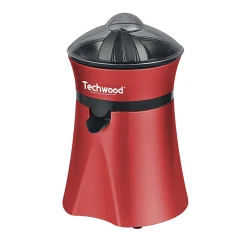 Presse agrumes electrique 1L rouge avec pieds anti-dérapants, Bol verseur translucide gradué - Techwood TPF-35