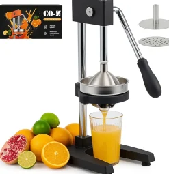 Presse agrumes manuel acier inoxydable Noir