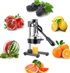 Presse-agrumes manuel à levier en acier noir