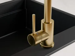 PRIMAGRAN Robinet de cuisine 5010, Robinet d'évier rotation 360 degrés, Robinet haute pression, Doré