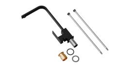 PRIMAGRAN Robinet de cuisine 8010, Robinet d'évier rotation 360 degrés, Robinet haute pression, avec deux types de jet, Noir