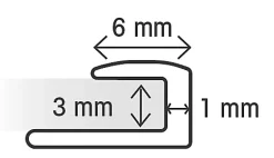 Profil de finition pour plaque composite alu ép.3 mm L.122 cm