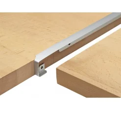 Profil plan de travail jonction d'angle gris alu 28mm