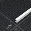 Profilé PVC en U pour panneau ép. 12 mm - Longueur 1.80 m - Blanc
