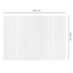 Protecteur de table transparent Wallfluent 140x100 cm Verre souple pour plan de travail table et sol 1 pcs
