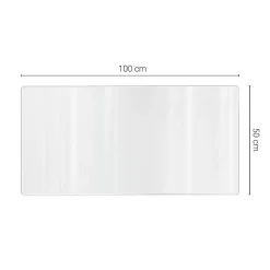 Protection de table transparente Wallfluent 100x50 cm Verre souple pour plan de travail table et sol 1 pcs