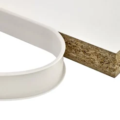 QUEST Profilé de finition pour meubles en PVC 18 mm - baguette de finition autocollante - blanc, 5 m