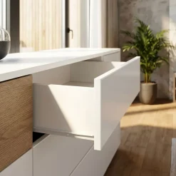 QUEST Profilé de finition pour meubles en PVC 18 mm - baguette de finition autocollante - blanc, 5 m