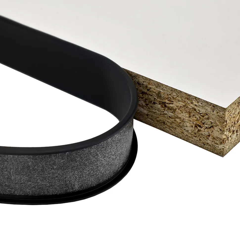 QUEST Profilé de finition pour meubles en PVC 18 mm - baguette de finition autocollante - noir, 5 m