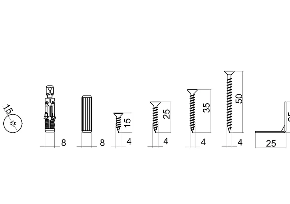 Quincaillerie d'assemblage pour meubles GoodHome, 36 pièces
