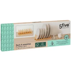 Rack 6 assiettes en bambou - Beige- 5five