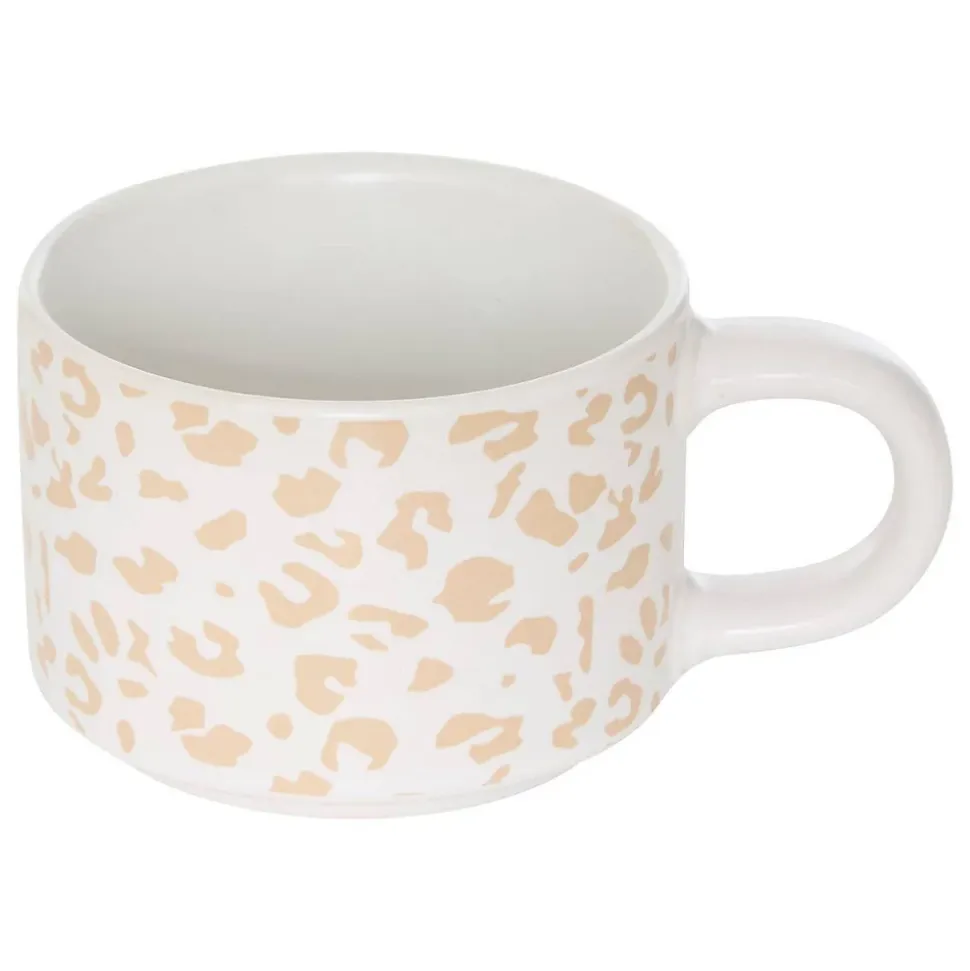 Rack 4 mugs Leopardi L12,7xp12,7xH25,3cm - Atmosphera