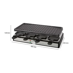 Raclette gril 8 personnes Clatronic RG 3757 Noir