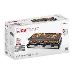 Raclette gril 8 personnes Clatronic RG 3757 Noir