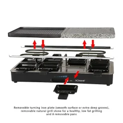 Raclette gril 8 personnes Bomann RG 2279 CB Noir