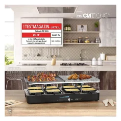 Raclette gril 2en1 8 personnes Clatronic RG 3518 Noir