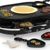 Raclette grill 8 personnes avec plaque ovale 1200 W